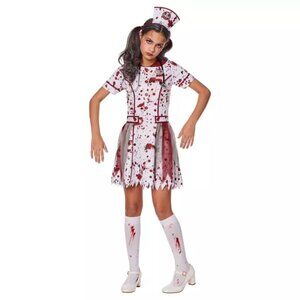 Kids Zombie Nurse Costume, Medium, Girls 8-10, GUC